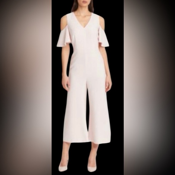 Karl Lagerfeld Pants - Karl Lagerfeld Wide-Leg Jumpsuit/ Romper. Cold Shoulder. Peach/ pale pink. 6